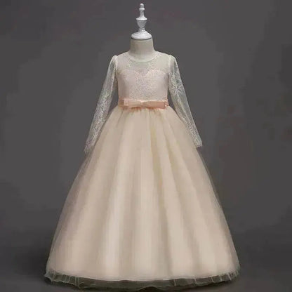 Kids Long Flower Girl Dress Dress