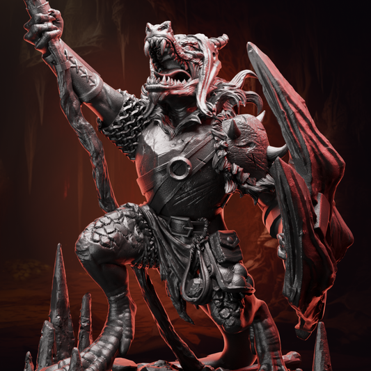 Guerrier Kobold | Marteau de guerre et bouclier | Taille M (base de 2,5 cm) | 5e