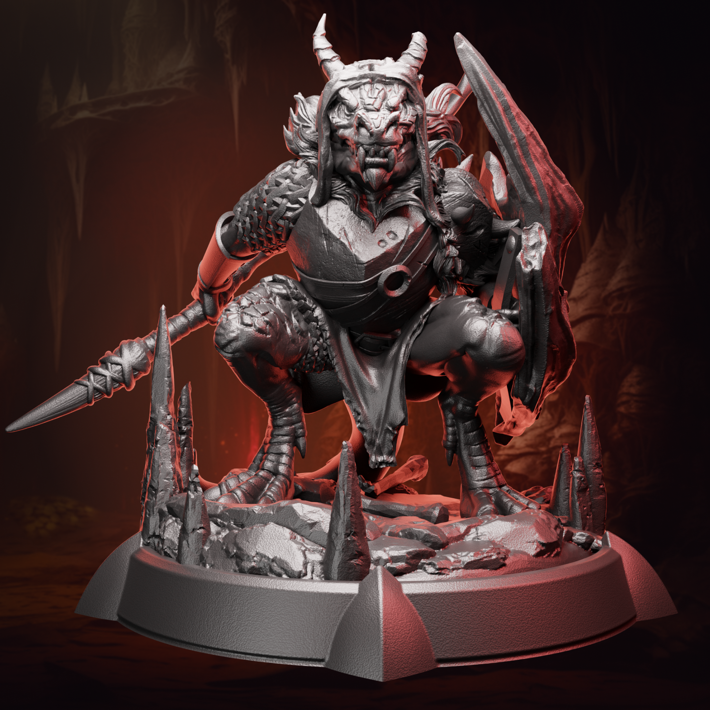 Kobold Warrior | Spear & Shield | Medium (1in base) | 5e