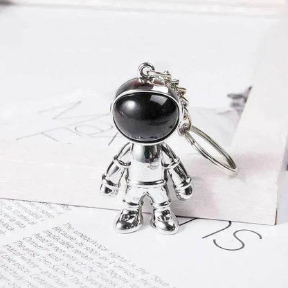 Korean Hip Hop Fashion Cross Spaceman Necklace Keychain