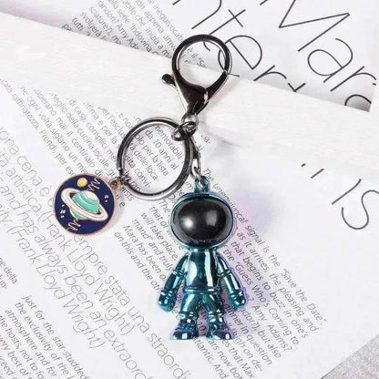 Korean Hip Hop Fashion Cross Spaceman Necklace Keychain