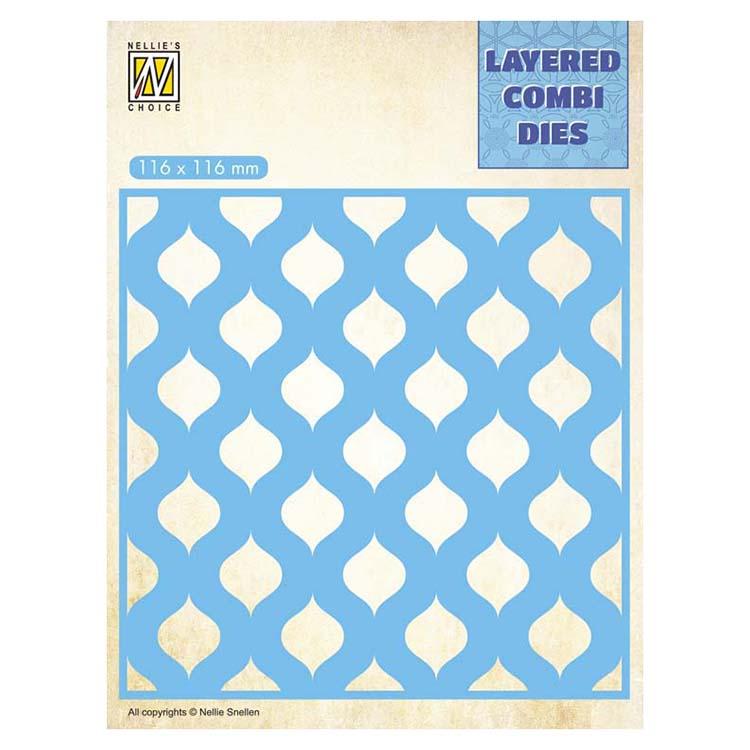 Nellie's Choice Layered Combi Dies Square Drops Layer B