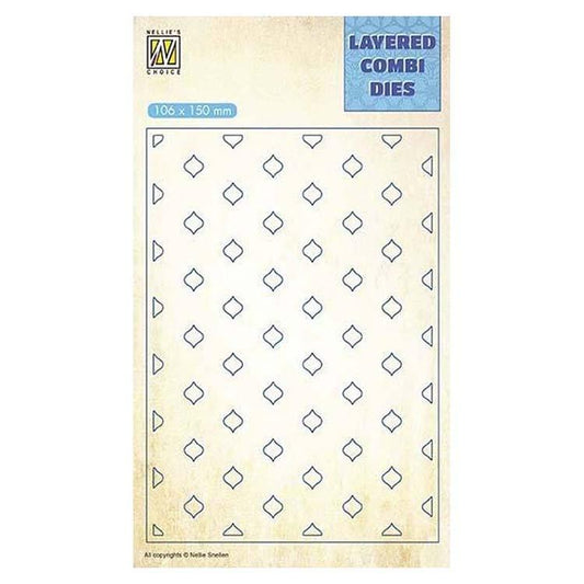 Nellie's Choice Matrices à découper combinées ovales orientales à couches, couche C
