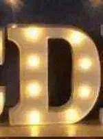 LED Night Light A-Z 0-9 Battery Lamp Wedding Party Decor
