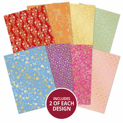 A Rainbow Of Flowers Edge-To-Edge Adorable Scorable Cardstock
