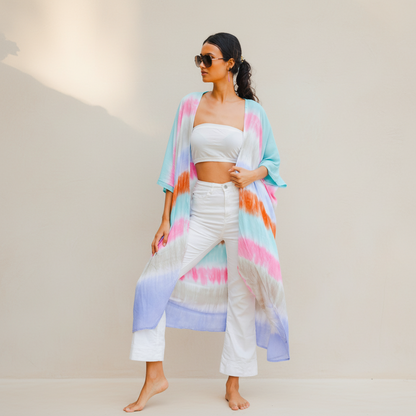 Stripey Kimono - Rainbow