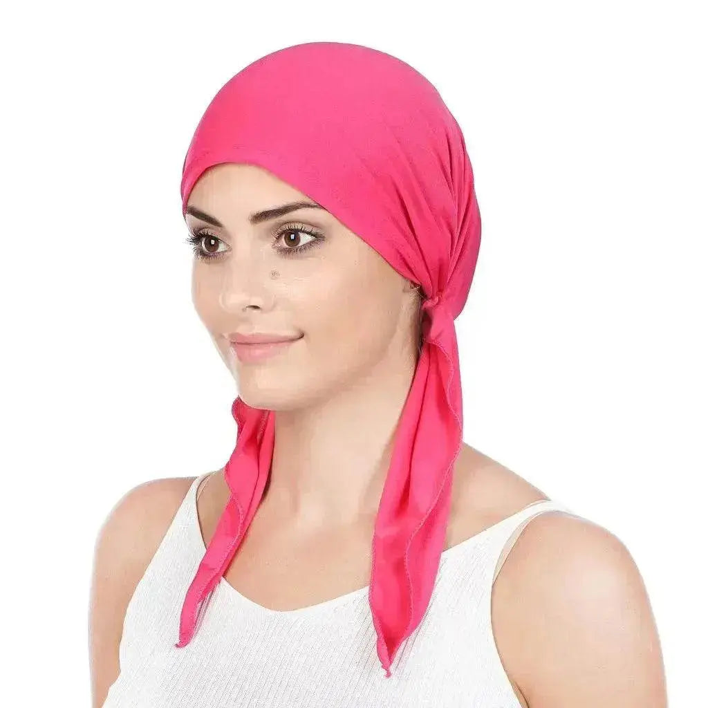 Ladies Arab  Baotou Solid Color Pullover Tail Hat