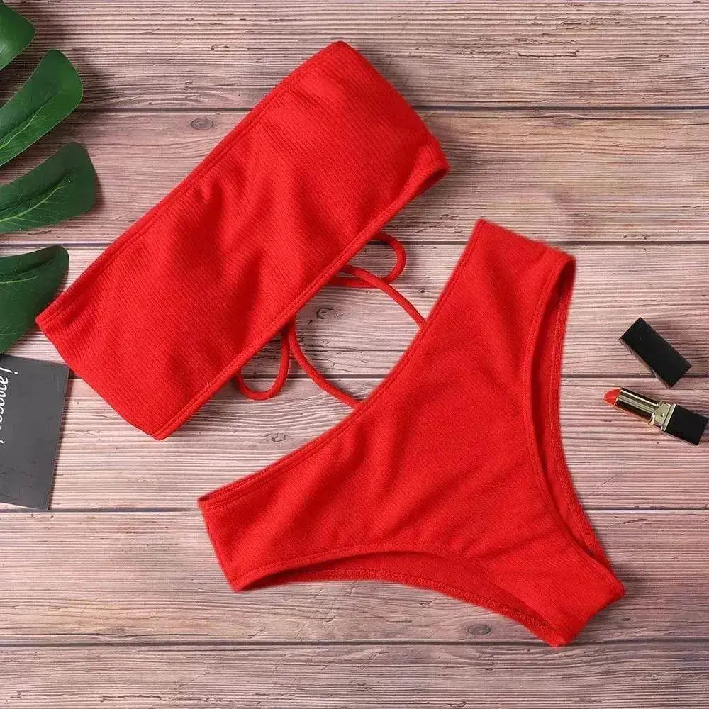 Maillot de bain une pièce pour femme, couleur unie