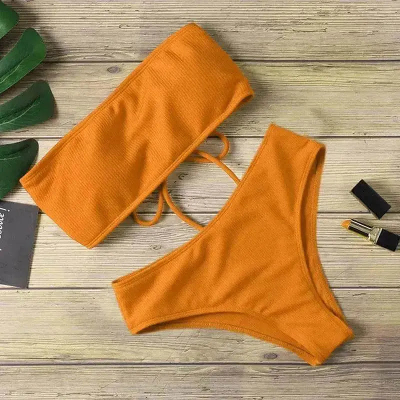 Maillot de bain une pièce pour femme, couleur unie