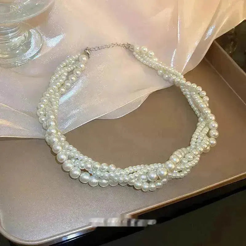 Collier Ras du Cou Multicouche pour Femme
