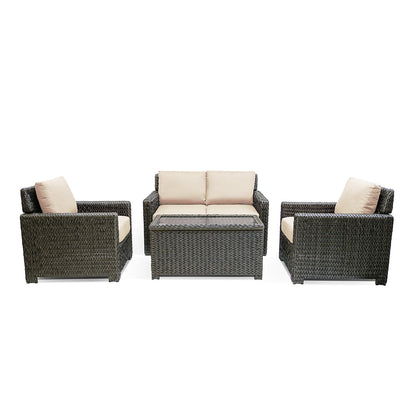 Laguna Point 5-Piece Wicker Outdoor Conversational Loveseat Set