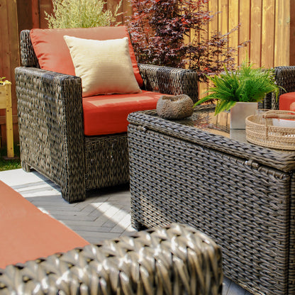 Laguna Point 4-Piece Wicker Outdoor Conversational Set