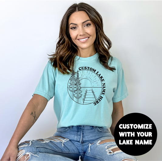 Lake Scene Personalized T-shirt | Lake Shirt | Custom Clothing