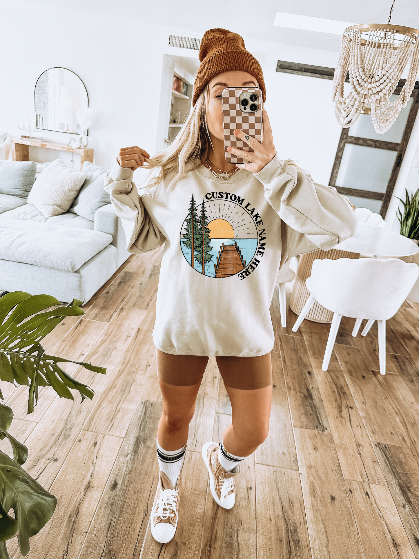 Lake Scene Personalized Sweatshirt | Summer Apparel | Custom Apparel