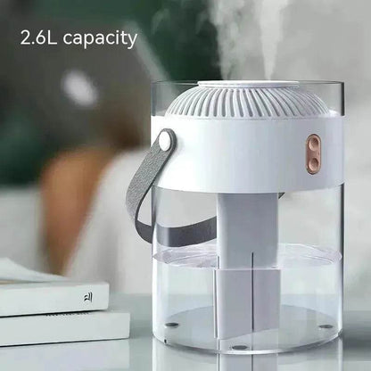 Large Capacity Double Spray Humidifier 26L Ambience Light Commercial Portable Water Replacement