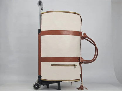 Large Capacity Trolley Travel Bag, Portable Folding Fitness Bag