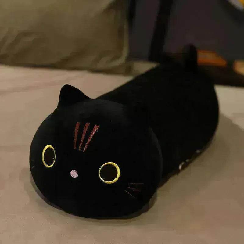 Grande taille dessin animé chat en peluche jouets en tissu poupée longue oreiller coussin animal