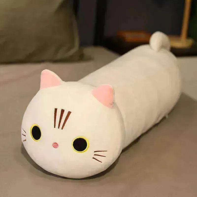 Grande taille dessin animé chat en peluche jouets en tissu poupée longue oreiller coussin animal