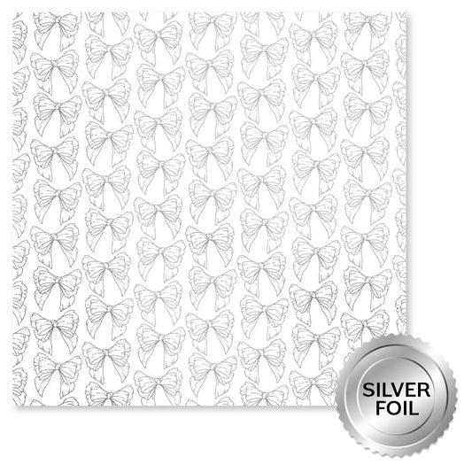 Lavender & Roses Silver Foil E 12x12 Paper (6pc Bulk Pack) 32259