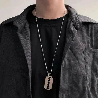 Collier superposé style punk