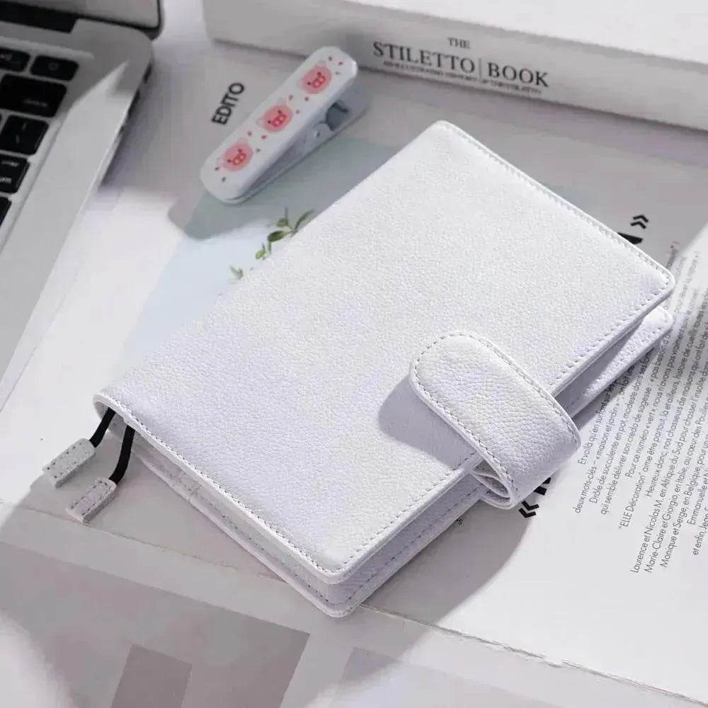 Leather Notebook Lychee Pattern Head Layer Cowhide A6 Loose-Leaf Diary