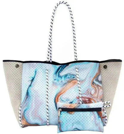 Leopard Print Printed Black Portable Beach Bag Leisure Travel