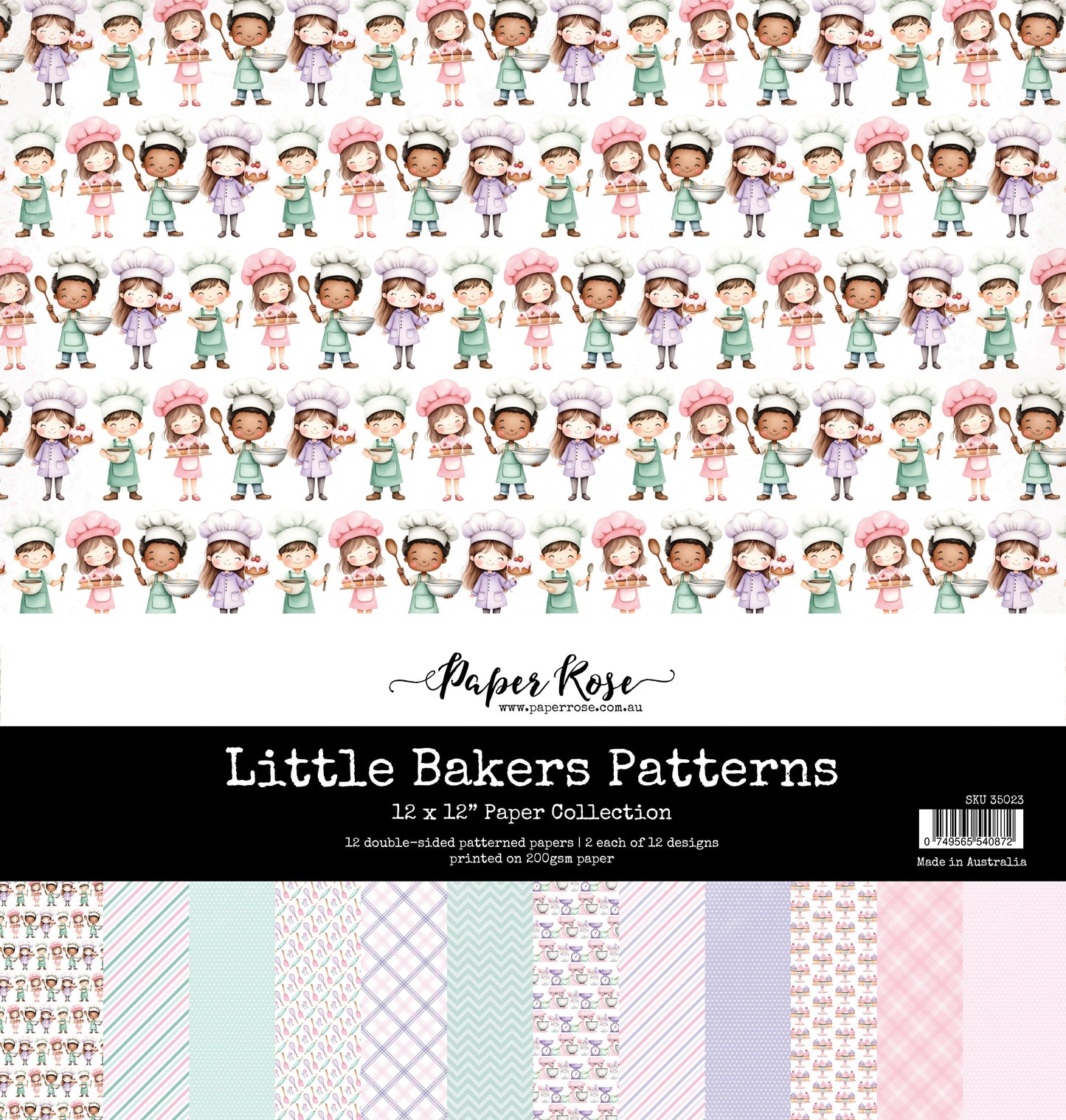Little Bakers Patterns 12x12 Paper Collection 35023