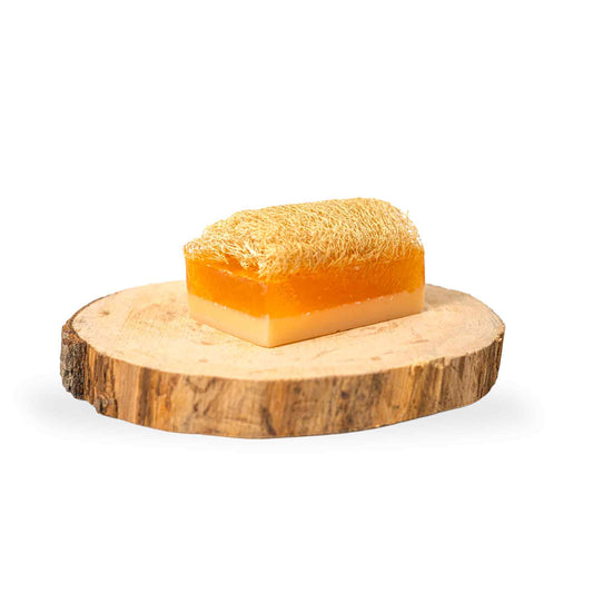 Savon Loofah : Lait de Chèvre & Miel