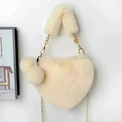 Love Bags Soft Plush Handbags Women Valentine's Day Party Bag