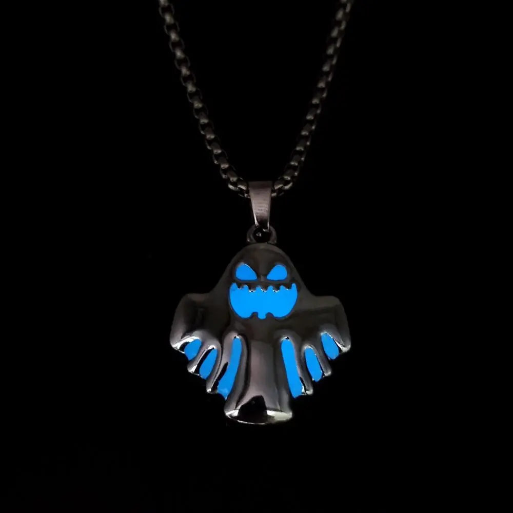 Luminous Ghost Pendant Halloween Necklace