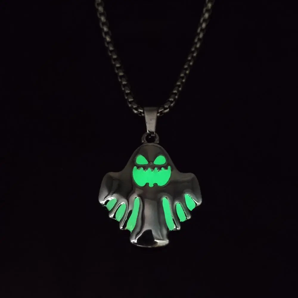 Luminous Ghost Pendant Halloween Necklace