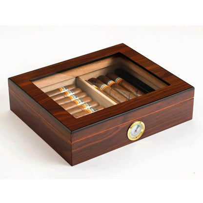 Luxury Cedar Wood Travel Humidor Cigar Box