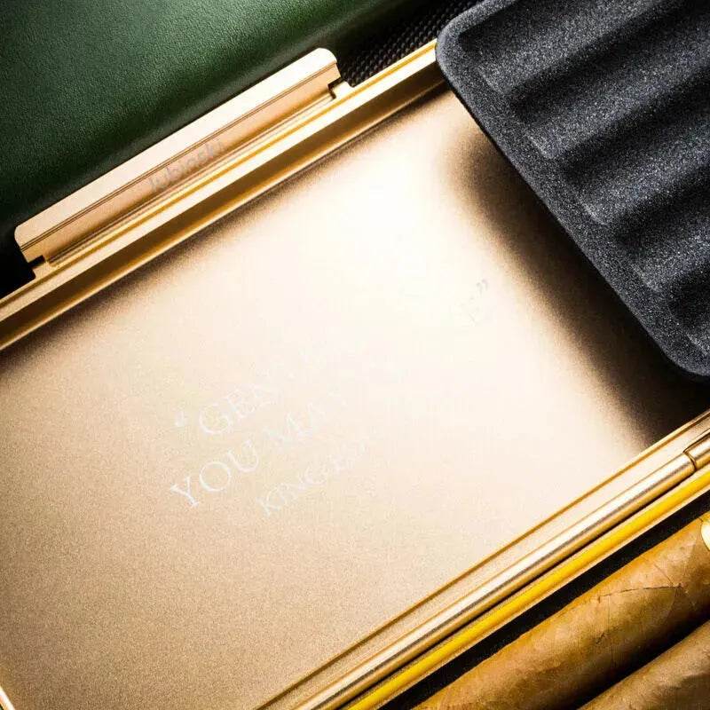Luxury Portable Aviation Aluminum Humidor Cigar Case