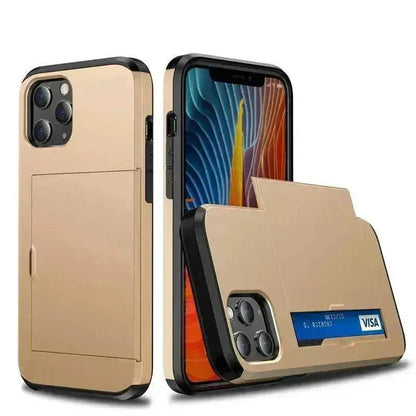 Luxury Slide Iphone case wallet Apple Phone case card holder
