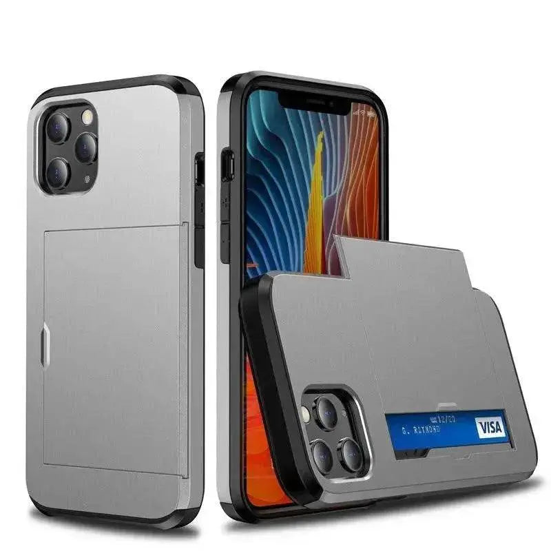 Luxury Slide Iphone case wallet Apple Phone case card holder