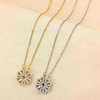 Luxury Titanium Steel Four Leaf Clover Necklace