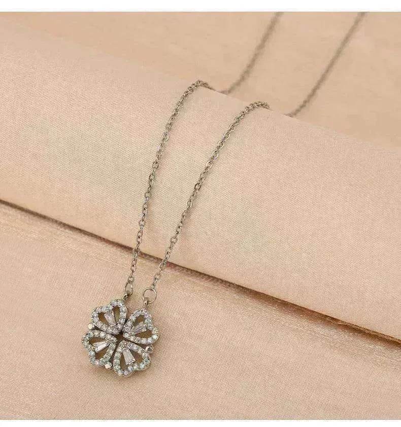 Luxury Titanium Steel Four Leaf Clover Necklace