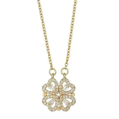 Luxury Titanium Steel Four Leaf Clover Necklace