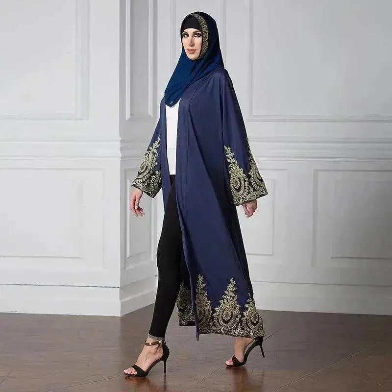 Luxury Vintage Abaya Kimono Jacket for Arab Turkey Middle East Women