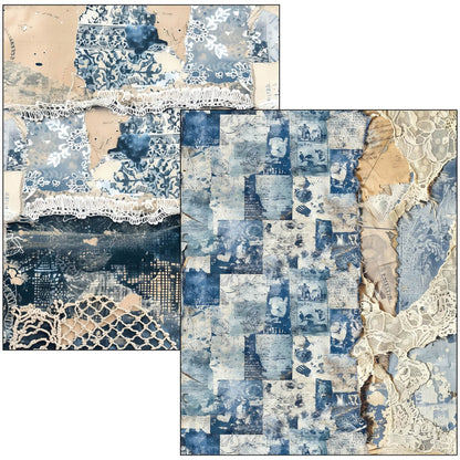 Mixed Media Book Urban Blue Denim A4 Maxi