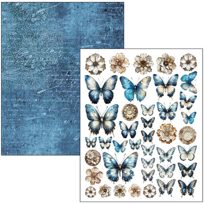 Mixed Media Book Urban Blue Denim A4 Maxi