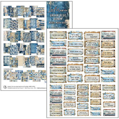 Mixed Media Book Urban Blue Denim A4 Maxi