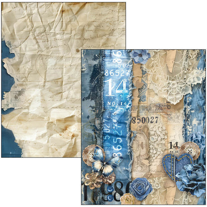 Mixed Media Book Urban Blue Denim A4 Maxi