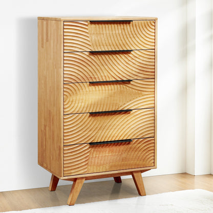 Acacia Harmony Dresser with 5 Drawers for Stylish Storage Solutions
