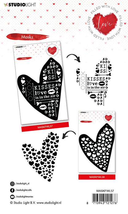 Mask Heart Shaped texts Filled With love nr.57