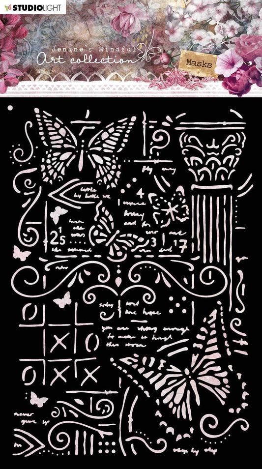 Pochoir Masque (1) A5 Jenine's Mindful Art 3.0 n°06