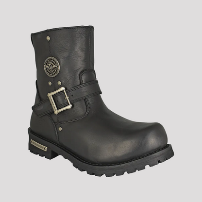 Milwaukee Leather Men's Wide 6" Side Zip Motorcycle Boots