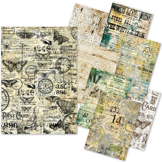 Craftmix Time Capsule Mixed A5 Paper Pack - 8 Sheets (Tissue & Vellum Variety)