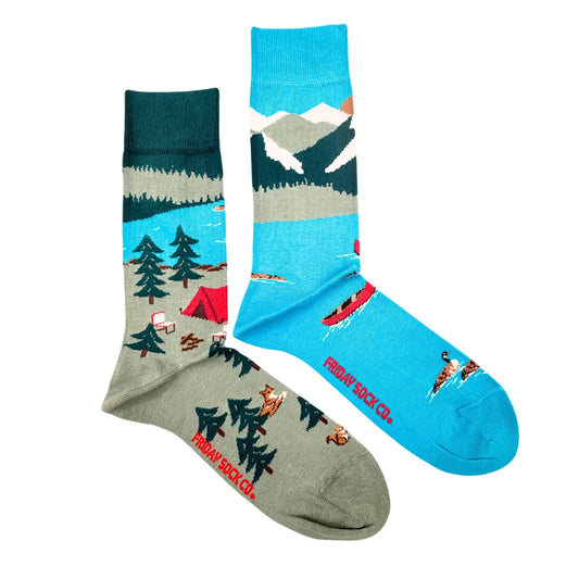 Friday Sock Co Chaussettes Scène Montagne Canada pour Hommes