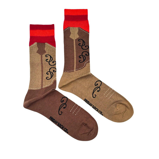Friday Sock Co chaussettes montantes pour homme Motif bottes de cowboy